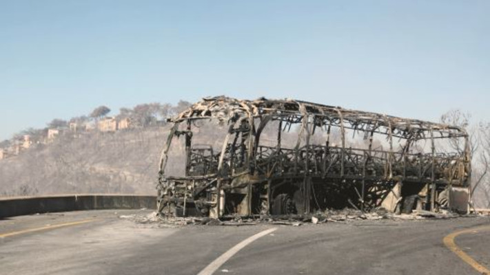 אוטובוס הצוערים שנשרף באסון הכרמל