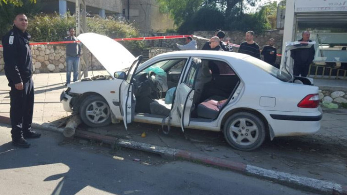 זירת התאונה בבאר שבע. צילום: חטיבת דובר המשטרה