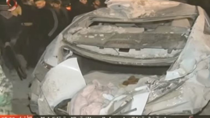 &quot;שמח שחוסל&quot; זירת חיסולו של סמיר קונטאר בסוריה. צילום: רויטרס