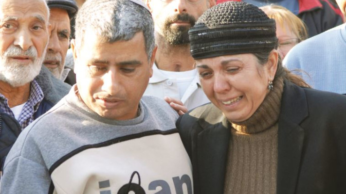 הוריה של תאיר ראדה בהלוויה