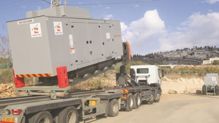 העלאת גנרטורים לאזור צפת. צילום: יוסי וייס, חברת החשמל