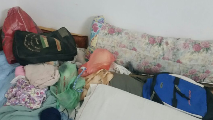 המיטה בדירת המסתור. צילום: ללא