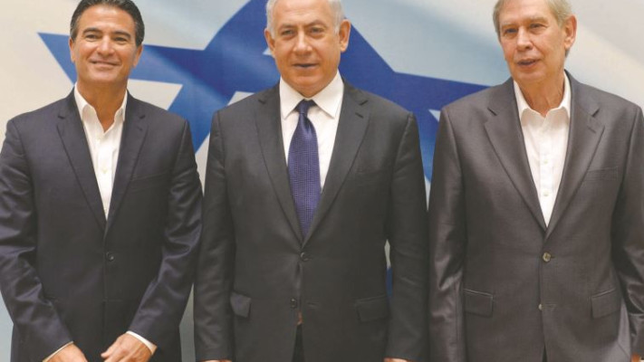 בנימין נתניהו, תמיר פרדו ויוסי כהן. צילום: קובי גדעון, פלאש 90