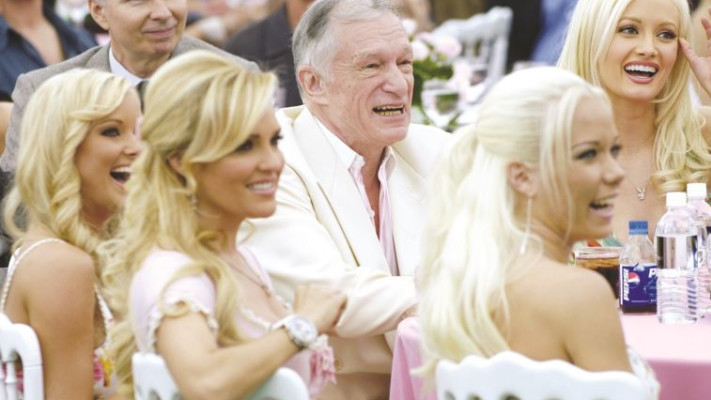 יו הפנר באחוזת פלייבוי.. צילום: רויטרס