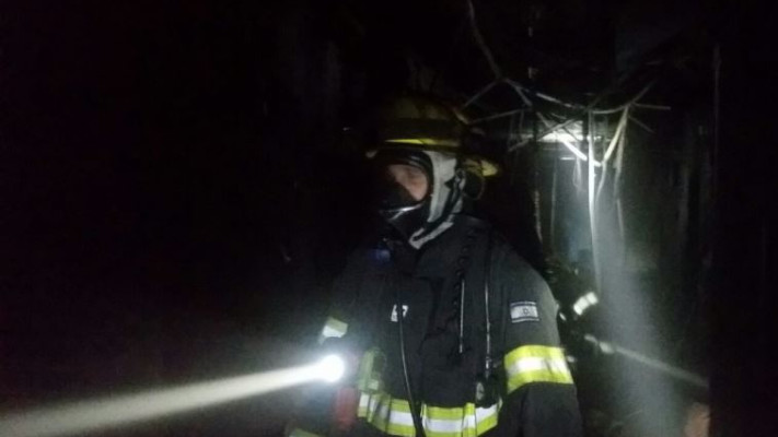 השריפה בארגון בצלם. צילום: דוברות כב&quot;ה ירושלים