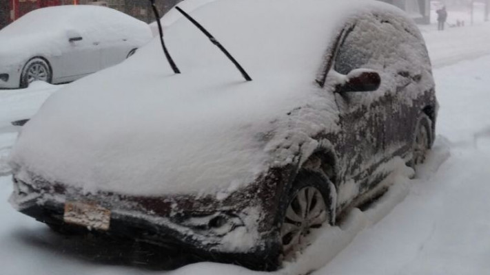 סופת שלגים בטיימס סקוור. צילום: שלמה בר