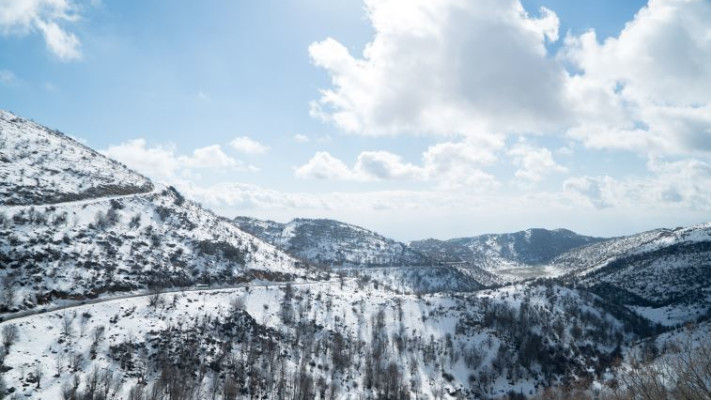 נוף הנשקף ממוצב צה"ל בגזרת החרמון. צילום: דובר צה"ל