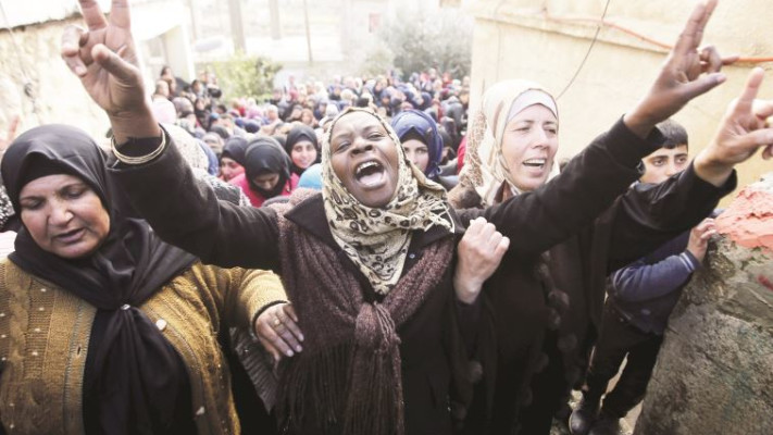 מסע הלווייתו של מחבל. צילום: רויטרס