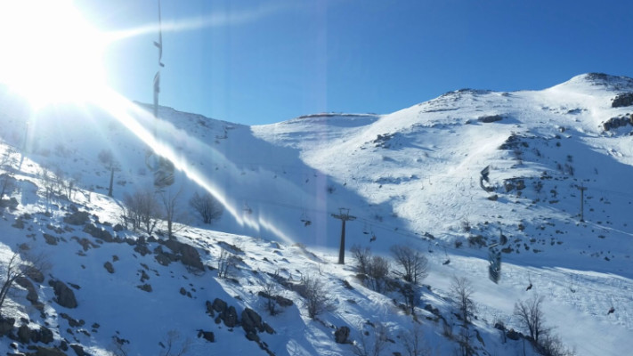 שמש באתר החרמון. צילום: אתר החרמון