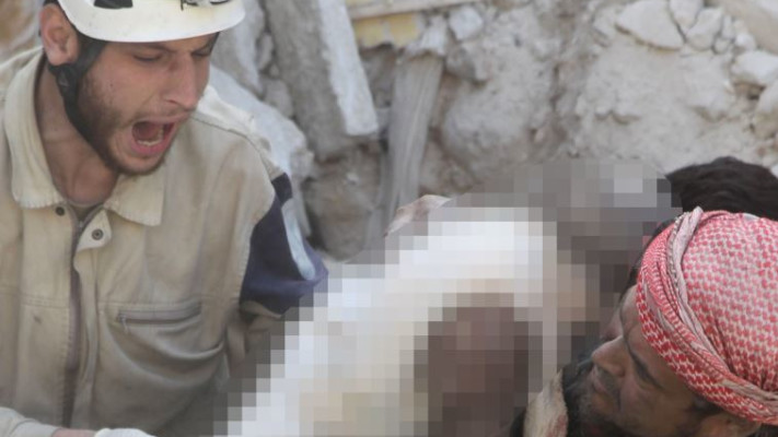 הפצצה בסוריה. צילום: רויטרס