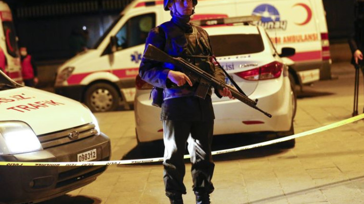 חייל בזירת הפיגוע באנקרה. צילום: רויטרס