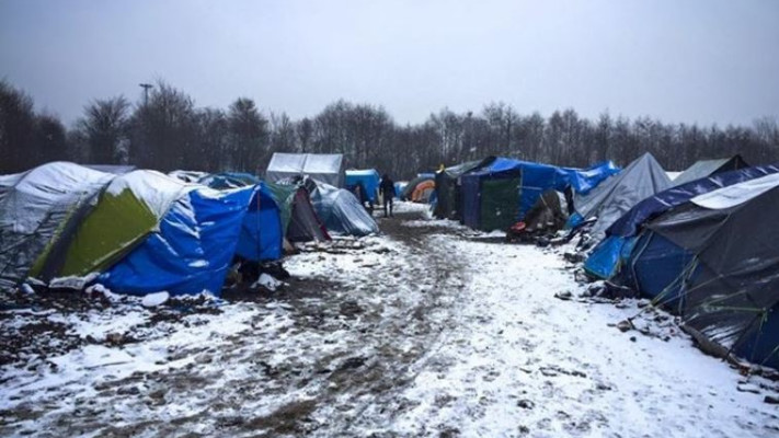 מחנה פליטים בצפון צרפת, צילום: יח&quot;צ.