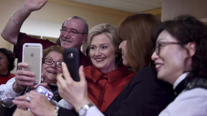 הילרי קלינטון באסיפת הבחירות בנבאדה. צילום: רויטרס