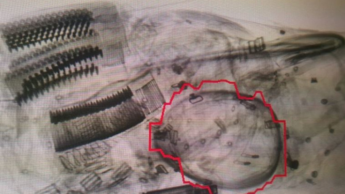 האמל"ח שאותר. צילום: רשות שדות התעופה