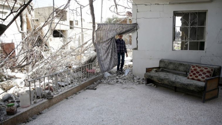 הרסיות בעיר דומא, סוריה. צילום: רויטרס