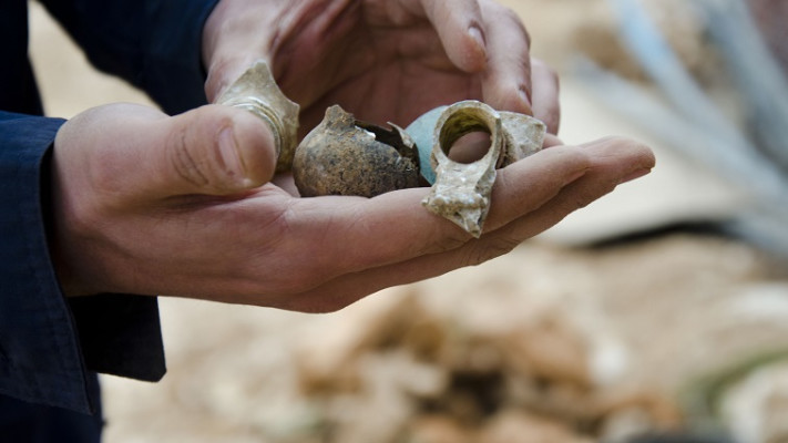 הממצאים הארכיאולוגיים במתחם שנלר. צילום: באדיבות רשות העתיקות