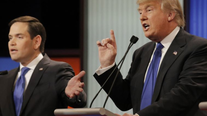 דונלד טראמפ בעימות בדטרויט. צילום: רויטרס