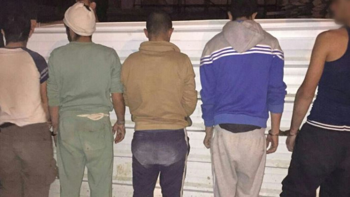 תפיסת שב&quot;חים בקרית מלאכי. צילום: חטיבת דובר המשטרה