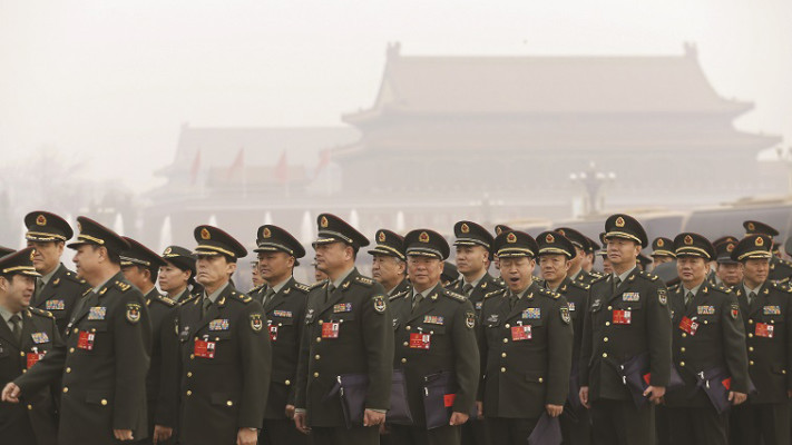 קצינים בצבא סין. צילום: רויטרס