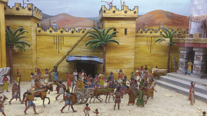 אחת המיניאטרות במוזיאון שבטירת פלסנבורג, חבל פרנקוניה בגרמניה, תיירות. צילום: תלמה אדמון