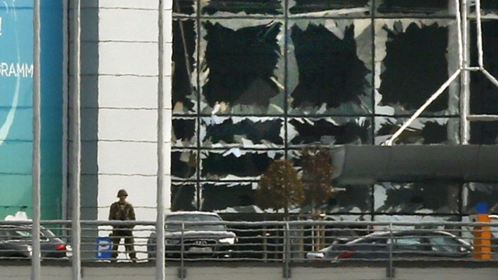 שדה התעופה בבריסל לאחר מתקפת הטרור בעיר. צילום: רויטרס