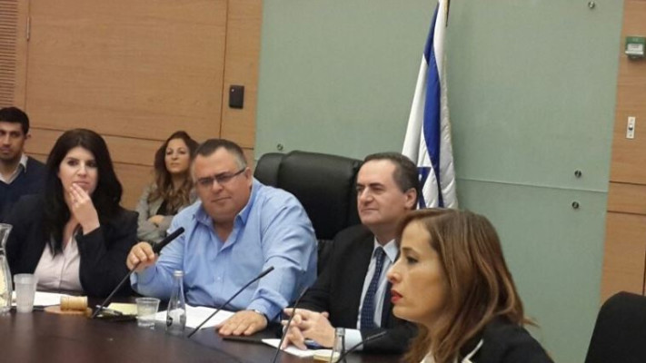 השר ישראל כ&quot;ץ ונאוה בוקר במהלך הדיון. צילום: אריק בנדר