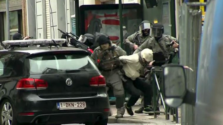 לכידת סלאח עבד אל-סלאם בבריסל. צילום: רויטרס