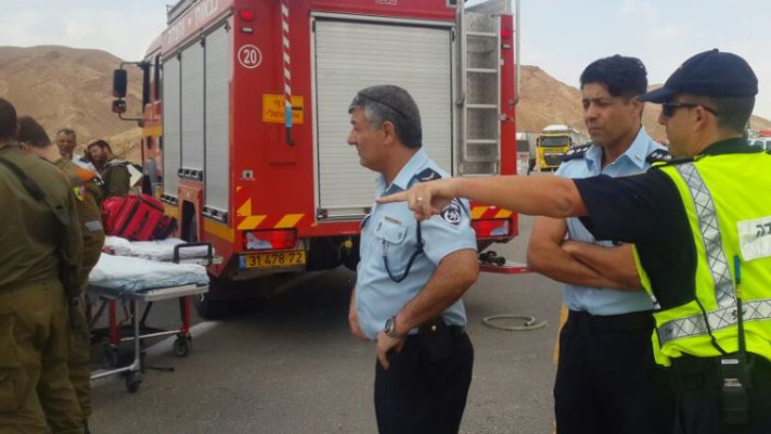 תאונה בכביש 90. צילום: דוברות המשטרה