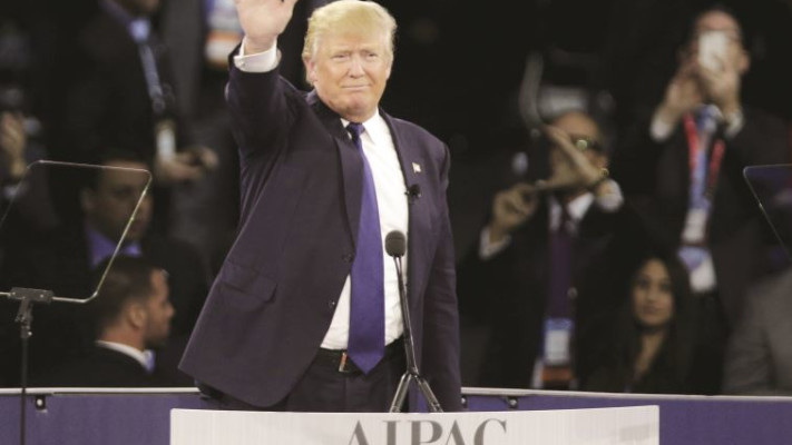 &quot;עושה טובה לדמוקרטים&quot;. דונלד טראמפ בוועידת איפא&quot;ק. צילום: רויטרס