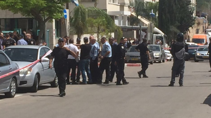 זירת האירוע בראש העין. צילום: דוברות מד&quot;א