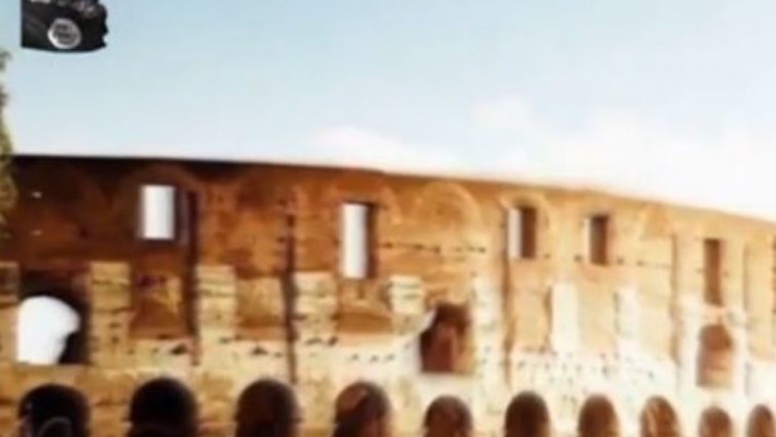 הקולוסיאום ברומא בסרטון של דאעש