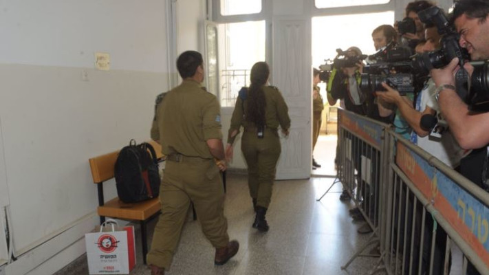 החייל החשוד בהריגה היום בבית הדין הצבאי. צילום: אבשלום ששוני