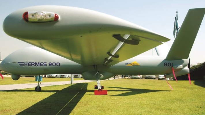 מל&quot;ט מסוג הרמס 900. עסקת הנשק הגדולה ביותר בתולדות היחסים בין המדינות. צילום: צחי בן עמי, פלאש 90