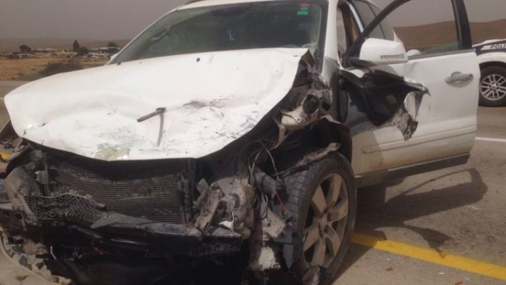 תאונת הדרכים בכביש  204. צילום: דוברות המשטרה