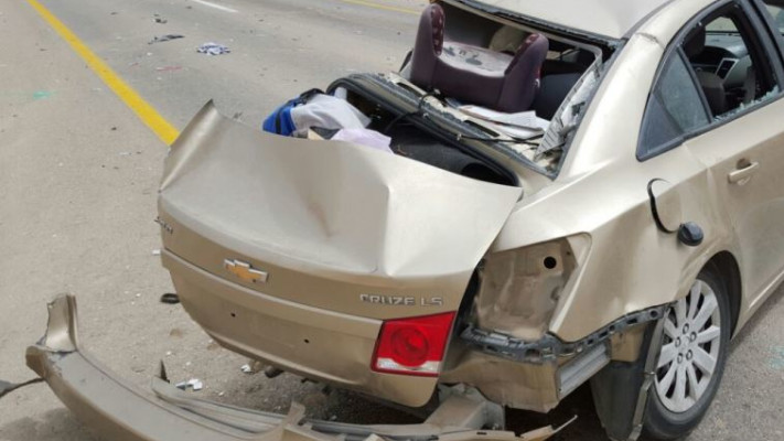 התאונה בכביש 204. צילום: חטיבת דובר המשטרה