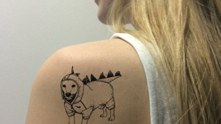 רוצים כלב מחופש לדינוזאור? צילום: דיילי מייל