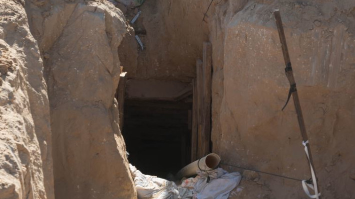 מנהרה שנחשפה בדרום הרצועה. צילום: דובר צה&quot;ל