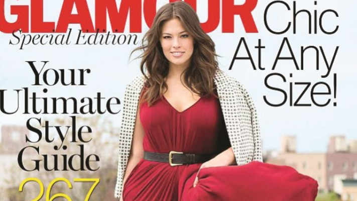 אשלי גרהאם על שער המגזין &quot;גלאמור&quot;. צילום: יח&quot;צ