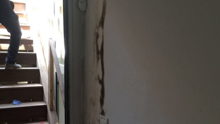 הקירות מקולפים