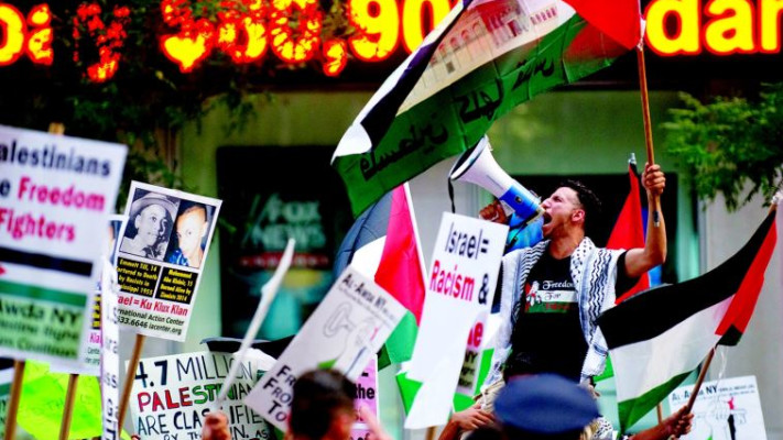  הפגנה נגד ישראל בארצות הברית. צילום: רויטרס