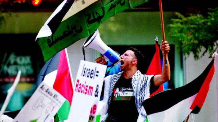 הפגנה נגד ישראל בארצות הברית