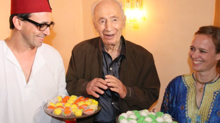 שמעון פרס בחגיגות המימונה בתל אביב. צילום: אלעד מלכה