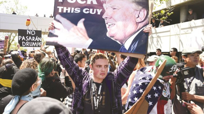 הפגנות נגד טראמפ, צילום: רויטרס