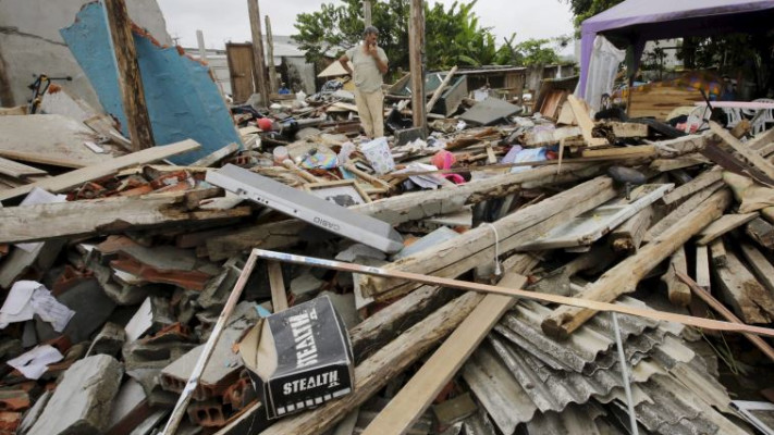 הריסות רעידת האדמה באקוודור. צילום:רויטרס