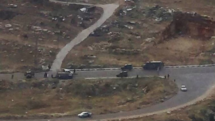 זירת הפיגוע, הערב. צילום: צילום: רשתות פלסטניות