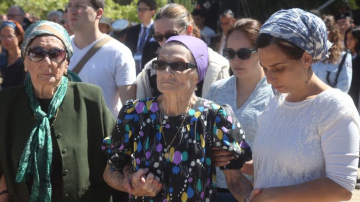 דקת דומייה בטקס ב&quot;יד ושם&quot;. צילום: מרק ישראל סלם