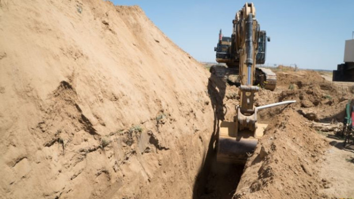 עבודות החישוף של המנהרה. צילום: דובר צה&quot;ל