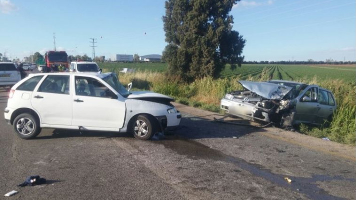 התאונה בכביש 60, היום. צילום: דוברות המשטרה מחוז צפון