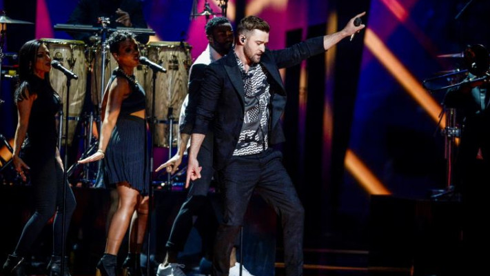 גם הוא היה שם. טימברלייק בגמר האירוויזיון. צילום: רויטרס