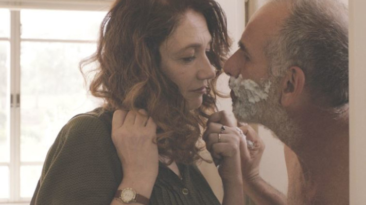 שי אביבי עם יבגניה דודינה מתוך הסרט &quot;שבוע ויום&quot;. צילום: יח״צ